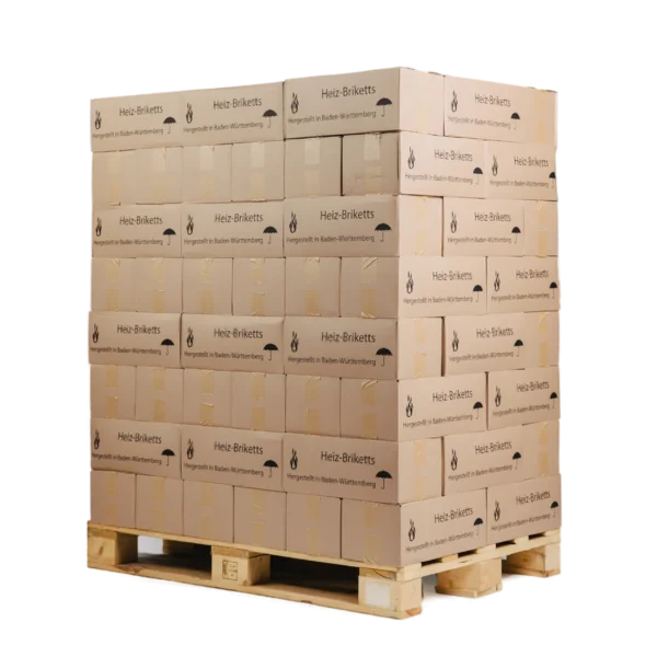 Hartholzbriketts eckig Buche & Eiche Palette 960kg